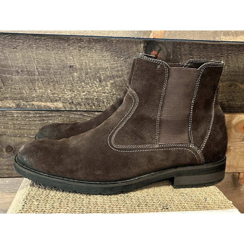 G. H. Bass Men's Malone Brown Suede Chelsea Boots Size 10 M